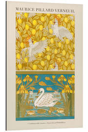 Alumiinitaulu Design for Wallpaper: Cockatoos with Lemons; Swans, Iris and Water Lilies