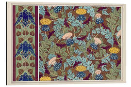 Tableau en aluminium Designs for wallpaper and fabric: "Crows" and "Cicadas and Thistles"