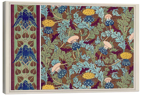 Canvas print Designs for wallpaper and fabrics: "Crows" and "Cicadas and Thistles"