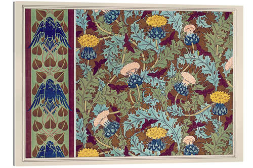 Gallery print Designs for wallpaper and fabric: "Crows" and "Cicadas and Thistles"