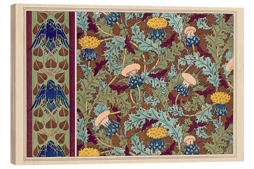 Trebilde Designs for wallpaper and fabric: "Crows" and "Cicadas and Thistles"