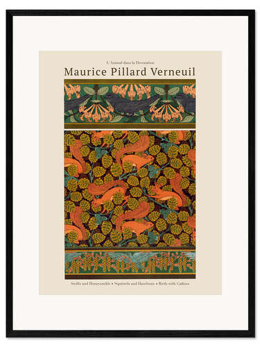 Framed art print Designs: Swifts & Honeysuckle, Squirrels & Hazelnuts, Birds with pussy willow