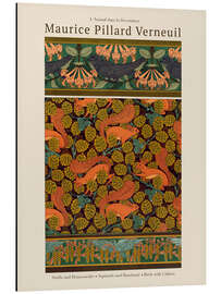 Magnettafel Tapetendesigns und Bordüren: Mauersegler und Geißblatt, Eichhörnchen und Haselnüsse, Vögel mit Weide