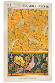 Quadro em acrílico Design for Fish and Seaweed, Pigeon and Poppies I - Maurice Pillard Verneuil