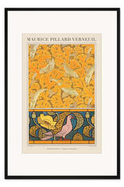 Gerahmter Kunstdruck Design für "Fisch und Seetang", "Taube und Mohn" I