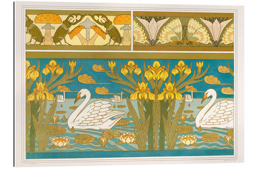 Gallery print Design for Wallpaper: Stag Beetles, Butterflies, Swans, Iris