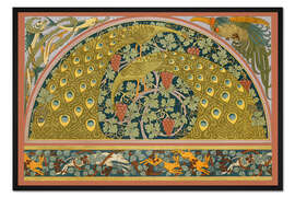 Gerahmter Kunstdruck "Hasen u. Hunde in Brombeersträuchern“, "Pfauen mit Fisch und Seetang"