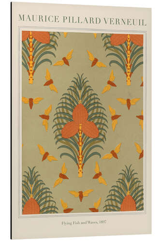 Aluminium print Design for wallpaper "Cicadas and Pine"