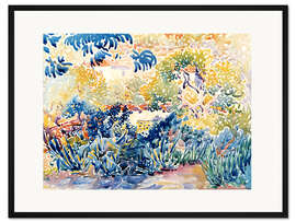 Gerahmter Kunstdruck Der Garten des Künstlers in Saint-Clair