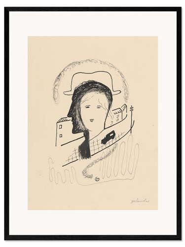Ingelijste kunstdruk Couple