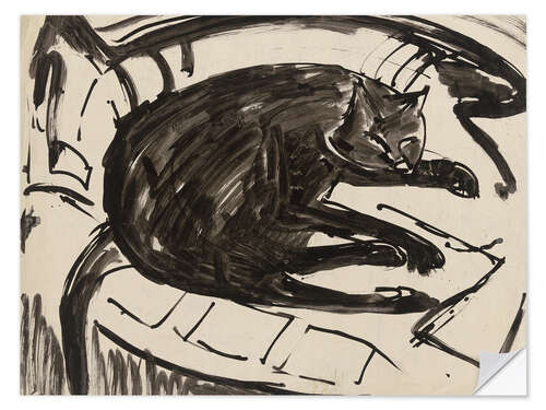 Sisustustarra Lying Cat