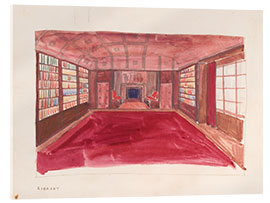 Akryylilasitaulu Study for library in Theodore Weicker apartment, 1926