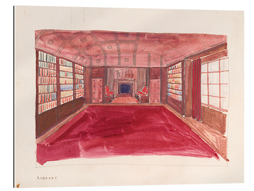 Galleritryk Study for library in Theodore Weicker apartment, 1926