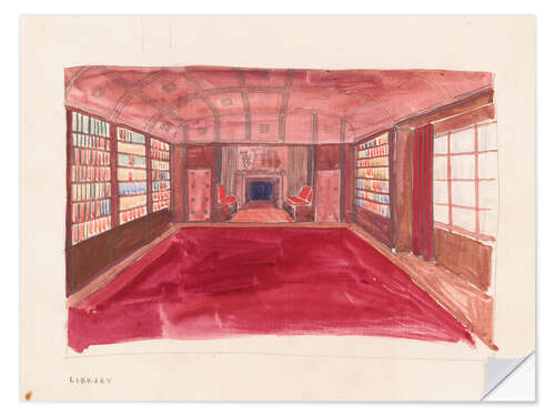 Wall sticker Study for library in Theodore Weicker apartment, 1926