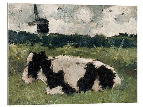 Galleriataulu Resting Cow with a Mill