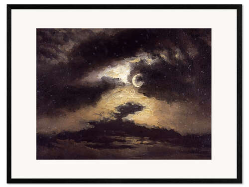 Plakat artystyczny premium w ramie Clouds in Moonlight