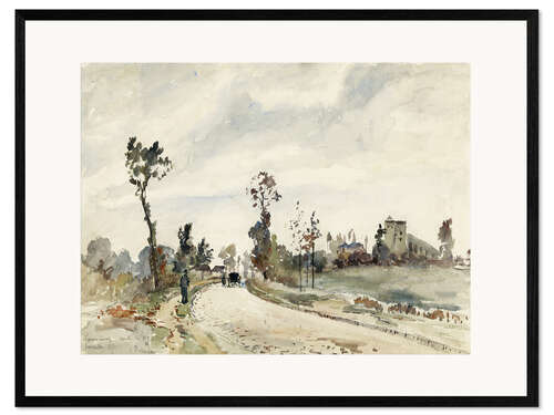 Kunsttryk i ramme Louveciennes, the Road to Saint-Germain