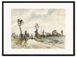 Framed art print Louveciennes, the Road to Saint-Germain
