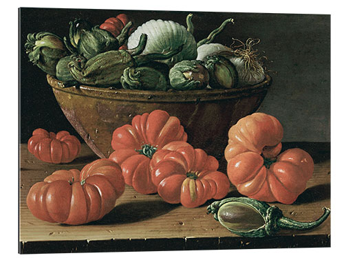 Gallery print Still life with Tomatoes, a bowl of Aubergines & Onions