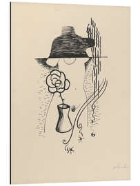 Magnettafel Frau &amp; Blume