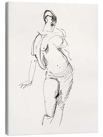 Lærredsbillede Standing Female Nude