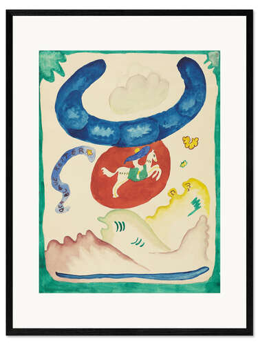 Gerahmter Kunstdruck Der blaue Reiter