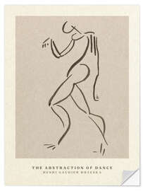 Selvklebende plakat Abstract Dancing Figure II