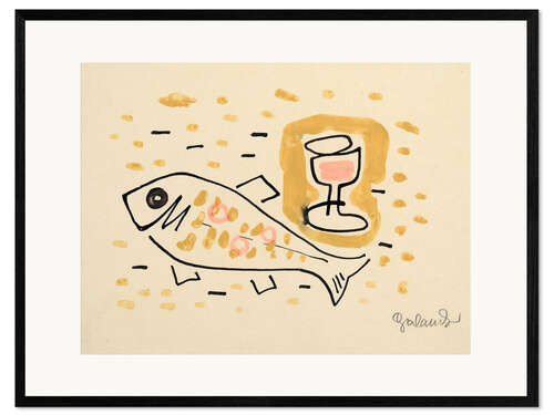 Framed art print Still Life with Fish