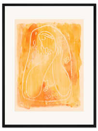 Gerahmter Kunstdruck Nachdenklich