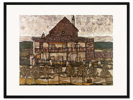 Gerahmter Kunstdruck Haus mit Schindeldach