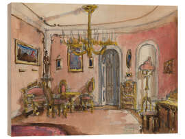 Hout print The interior of the aristocratic residence