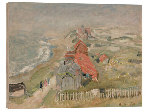 Cuadro de madera Houses on the Cliff, 1918