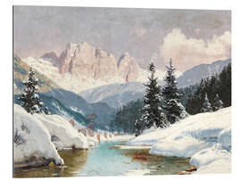 Gallery print A Sunny Winter Day with a View of the Dolomites