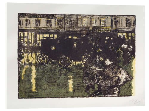 Acrylglasbild Pariser Straße an einem regnerischen Abend, 1895