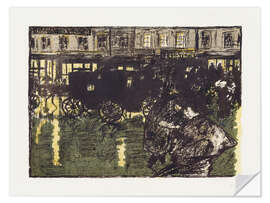 Selvklebende plakat Street at Evening in the Rain, 1895