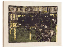 Tableau en bois Street at Evening in the Rain, 1895