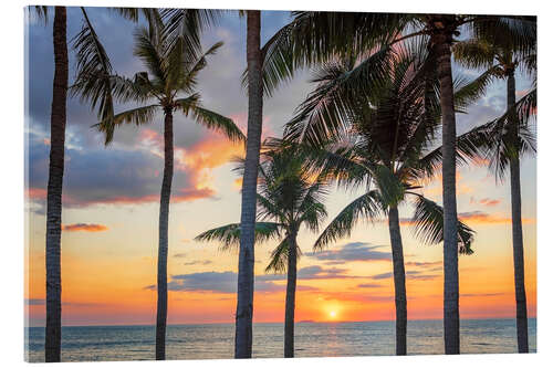 Acrylic print Tropical Island Sunset