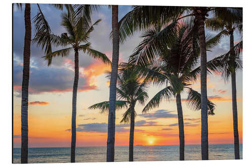 Aluminium print Tropical Island Sunset