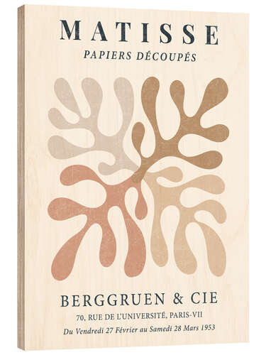 Wood print Corals - Berggruen & Cie