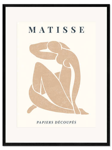 Ingelijste kunstdruk Papiers Nude