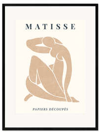 Gerahmter Kunstdruck Papiers Nude