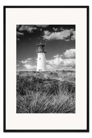Gerahmter Kunstdruck Leuchtturm List West auf Sylt