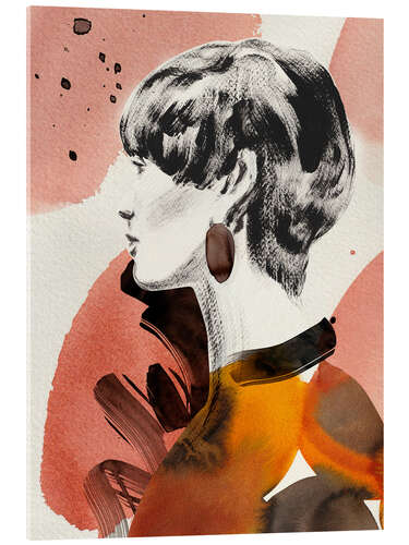 Acrylglas print Woman with short hair