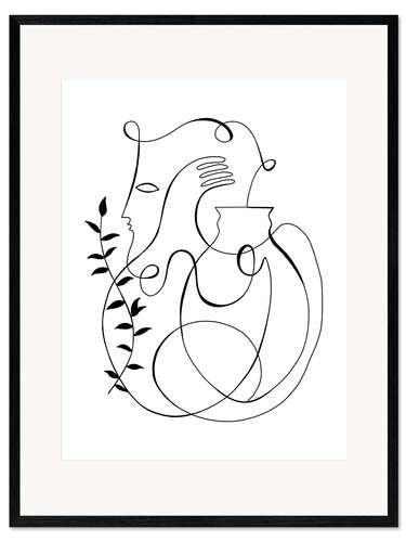 Framed art print Face & Vase III