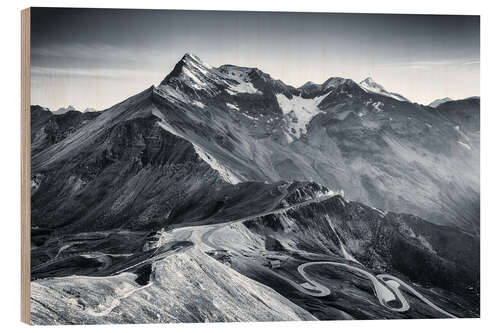 Wood print Grossglockner High Alpine Road