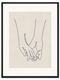 Gerahmter Kunstdruck Hände eines Paares