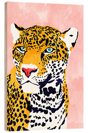 Wood print The Leopard Portrait