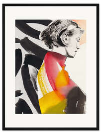 Gerahmter Kunstdruck Nachdenklich