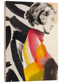 Wood print Pensive