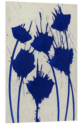 Foam board print Blue flowers